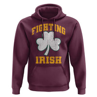 Vintage Fighting Irish Hoodie Retro History Gold Shamrock