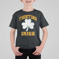 Vintage Fighting Irish T Shirt For Kid Retro History Gold Shamrock