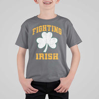 Vintage Fighting Irish T Shirt For Kid Retro History Gold Shamrock