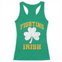 Vintage Fighting Irish Racerback Tank Top Retro History Gold Shamrock