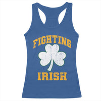 Vintage Fighting Irish Racerback Tank Top Retro History Gold Shamrock
