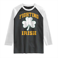 Vintage Fighting Irish Raglan Shirt Retro History Gold Shamrock