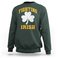 Vintage Fighting Irish Sweatshirt Retro History Gold Shamrock