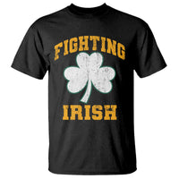 Vintage Fighting Irish T Shirt Retro History Gold Shamrock