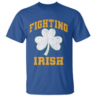 Vintage Fighting Irish T Shirt Retro History Gold Shamrock