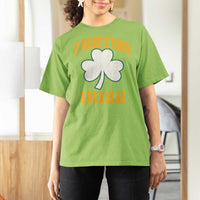 Vintage Fighting Irish T Shirt For Women Retro History Gold Shamrock