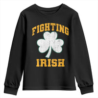 Vintage Fighting Irish Youth Sweatshirt Retro History Gold Shamrock