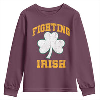 Vintage Fighting Irish Youth Sweatshirt Retro History Gold Shamrock