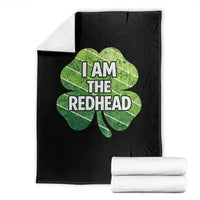Funny Irish St Patricks Day Im The Redhead Throw Blanket Retro Vintage Lucky Shamrock