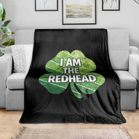 Funny Irish St Patricks Day Im The Redhead Throw Blanket Retro Vintage Lucky Shamrock
