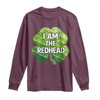 Funny Irish St Patricks Day Im The Redhead Long Sleeve Shirt Retro Vintage Lucky Shamrock