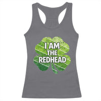 Funny Irish St Patricks Day Im The Redhead Racerback Tank Top Retro Vintage Lucky Shamrock
