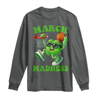 Basketball St Patricks Day Long Sleeve Shirt Mad Madness Irish Shamrock Playing Basketball Player Team Boys