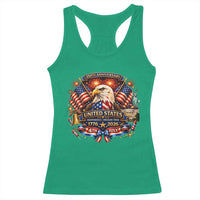 250 Years Of Freedom America Racerback Tank Top USA Independence 250th Anniversary 1776 2026 Patriotic Eagle Flag