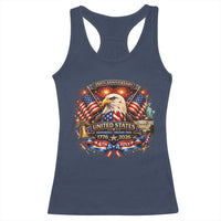 250 Years Of Freedom America Racerback Tank Top USA Independence 250th Anniversary 1776 2026 Patriotic Eagle Flag