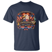 250 Years Of Freedom America T Shirt USA Independence 250th Anniversary 1776 2026 Patriotic Eagle Flag