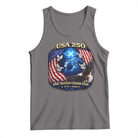 US 250th Anniversary Tank Top 250 Years One Nation Under God Christian Patriotic Cross USA Flag