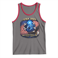US 250th Anniversary Tank Top 250 Years One Nation Under God Christian Patriotic Cross USA Flag