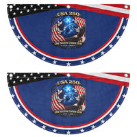 US 250th Anniversary Patriotic Fan Flag 250 Years One Nation Under God Christian Cross USA Flag