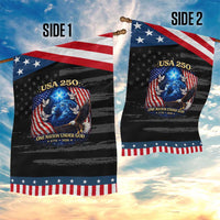 US 250th Anniversary Garden Flag 250 Years One Nation Under God Christian Patriotic Cross USA Flag