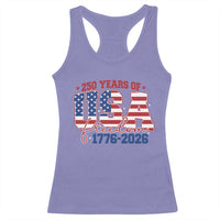 USA 250 Years Of Freedom Racerback Tank Top USA Independence 250th Anniversary 1776 2026 Patriotic Flag