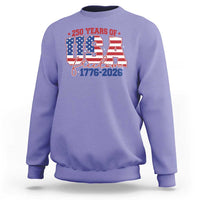 USA 250 Years Of Freedom Sweatshirt USA Independence 250th Anniversary 1776 2026 Patriotic Flag