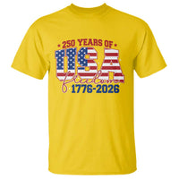 USA 250 Years Of Freedom T Shirt USA Independence 250th Anniversary 1776 2026 Patriotic Flag