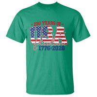 USA 250 Years Of Freedom T Shirt USA Independence 250th Anniversary 1776 2026 Patriotic Flag