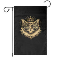Funny Princess Cat Donut Garden Flag This Is An Outrage Donut Gold Cat Lover Gifts