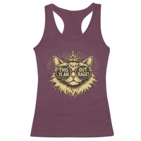 Funny Princess Cat Donut Racerback Tank Top This Is An Outrage Donut Gold Cat Lover Gifts