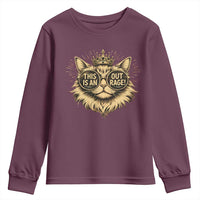 Funny Princess Cat Donut Youth Sweatshirt This Is An Outrage Donut Gold Cat Lover Gifts
