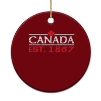 Canadian Maple Leaf Ceramic Ornament Canada Flag Vintage Retro Sport - Wonder Print Shop