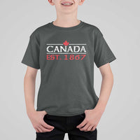 Canadian Maple Leaf T Shirt For Kid Canada Flag Vintage Retro Sport - Wonder Print Shop