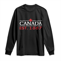 Canadian Maple Leaf Long Sleeve Shirt Canada Flag Vintage Retro Sport - Wonder Print Shop