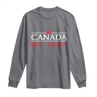 Canadian Maple Leaf Long Sleeve Shirt Canada Flag Vintage Retro Sport - Wonder Print Shop