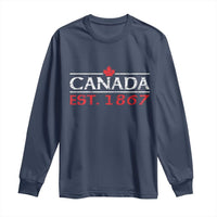 Canadian Maple Leaf Long Sleeve Shirt Canada Flag Vintage Retro Sport - Wonder Print Shop