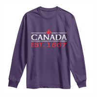 Canadian Maple Leaf Long Sleeve Shirt Canada Flag Vintage Retro Sport - Wonder Print Shop