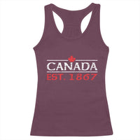 Canadian Maple Leaf Racerback Tank Top Canada Flag Vintage Retro Sport - Wonder Print Shop