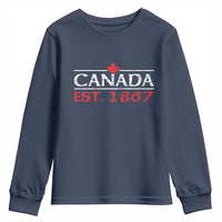 Canadian Maple Leaf Youth Sweatshirt Canada Flag Vintage Retro Sport - Wonder Print Shop