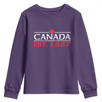 Canadian Maple Leaf Youth Sweatshirt Canada Flag Vintage Retro Sport - Wonder Print Shop