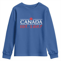Canadian Maple Leaf Youth Sweatshirt Canada Flag Vintage Retro Sport - Wonder Print Shop