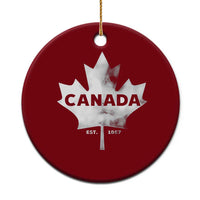 Canada Flag Ceramic Ornament Canadian Maple Leaf Vintage Retro Sport - Wonder Print Shop