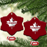 Canada Flag Ceramic Ornament Canadian Maple Leaf Vintage Retro Sport - Wonder Print Shop