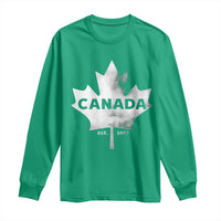 Canada Flag Long Sleeve Shirt Canadian Maple Leaf Vintage Retro Sport - Wonder Print Shop