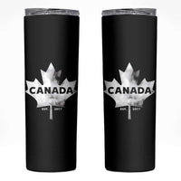 Canada Flag Skinny Tumbler Canadian Maple Leaf Vintage Retro Sport - Wonder Print Shop