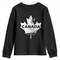 Canada Flag Youth Sweatshirt Canadian Maple Leaf Vintage Retro Sport - Wonder Print Shop