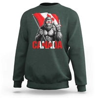 Bigfoot Canada Flag Sweatshirt Canadian Maple Leaf Patriotic Sasquatch