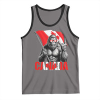 Bigfoot Canada Flag Tank Top Canadian Maple Leaf Patriotic Sasquatch