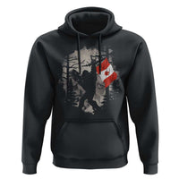 Bigfoot Canada Flag Hoodie Retro Sasquatch Forest Rock On
