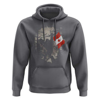 Bigfoot Canada Flag Hoodie Retro Sasquatch Forest Rock On